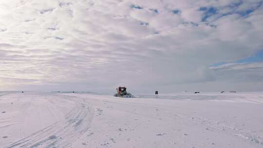 雪犁，南极洲，雪，驾驶