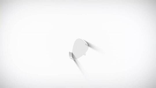 简洁干净3d旋转logo演绎效果