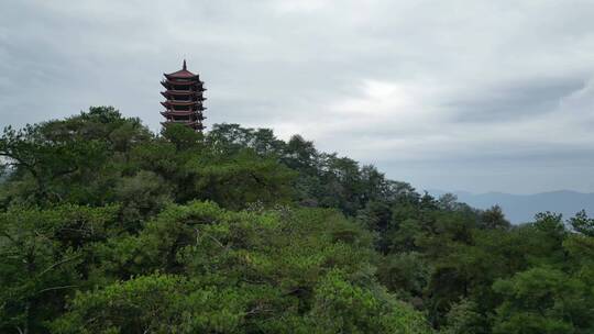 【合集】重庆北碚缙云山观景塔自然景观航拍