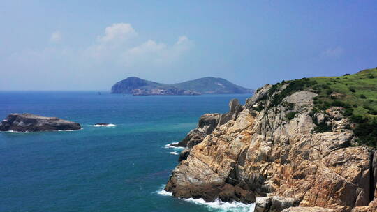 4K渔山列岛岩石海景