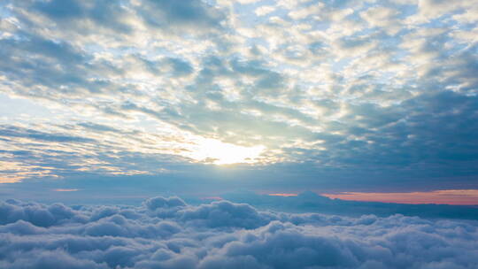 高空云层日出风景视频素材