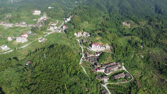 航拍大山山村风景4K实拍视频