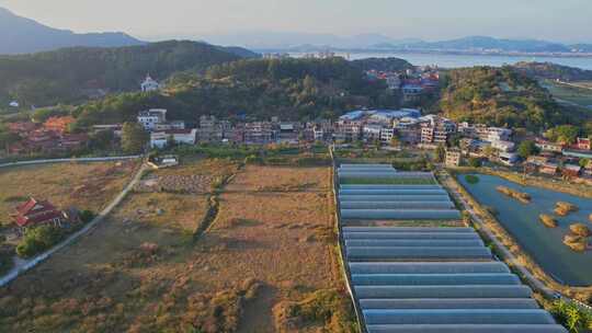 航拍福建福州新农村