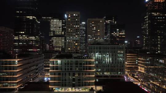 深圳南山区科技创新园夜景航拍