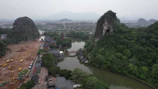 广西桂林木龙湖景区航拍