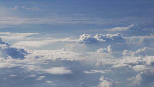 云海之上 壮观云层 航空俯瞰美景