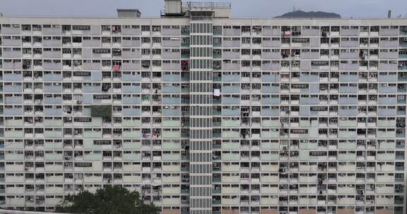 香港黄大仙区彩虹村航拍