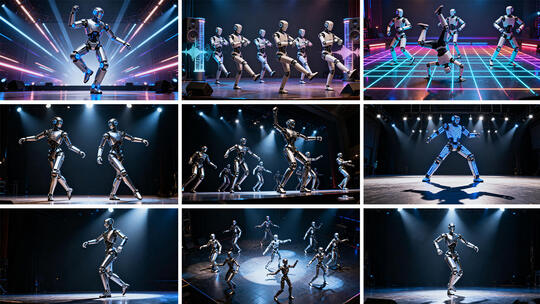 机器人舞台表演秀 未来科技舞蹈盛宴