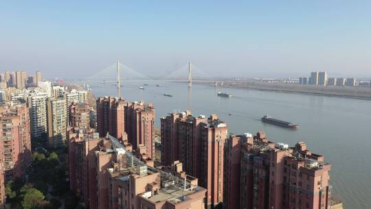 安庆长江大桥安庆市航拍地标宣传片视频素材模板下载