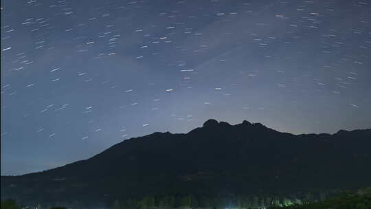 夜空 星空 星轨 星星 银河