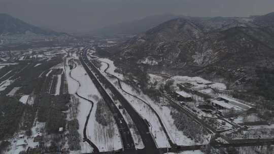 航拍 航拍石家庄 航拍石家庄雪景 雪景 冬至