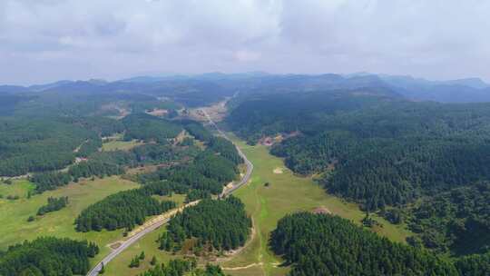 重庆武隆仙女山国家森林公园大草原航拍