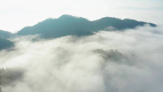 江南群山山峰云海晨曦航拍