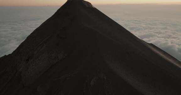 火山，危地马拉，云，烟