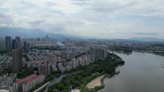 航拍福州城市大景