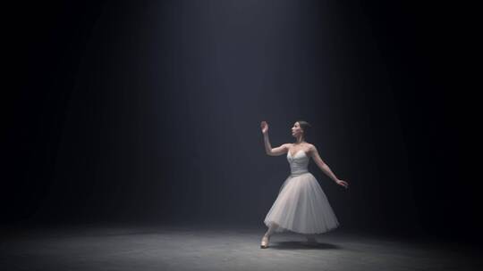 芭蕾舞演员在舞台上跳舞 视频素材模板下载