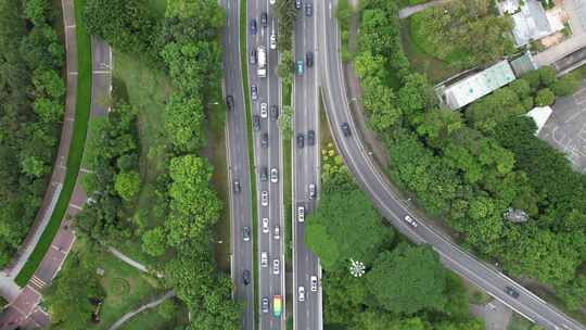 深圳人才公园-沙河西路城市车流