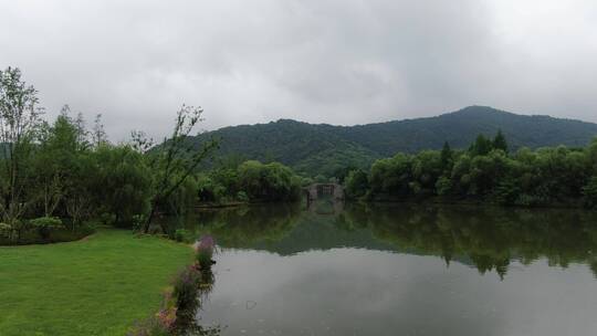 航拍浙江杭州湘湖