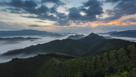 云海 日出 朝霞 山 风景 生态