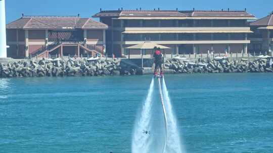 4k海南陵水分界洲岛海岛旅游水上运动航拍