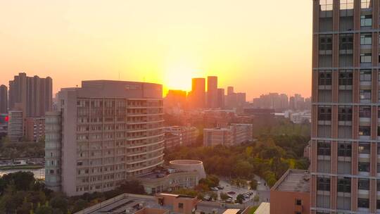 杭州下沙大学城校园航拍大合集视频素材模板下载