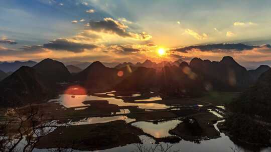 太阳落山唯美夕阳