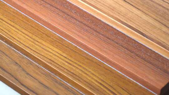 4K实拍多种颜色木纹木饰面板材展示