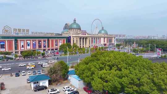 江苏常州江南环球港航拍新北区城市地标风景