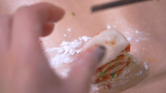 传统面食面点小花卷制作