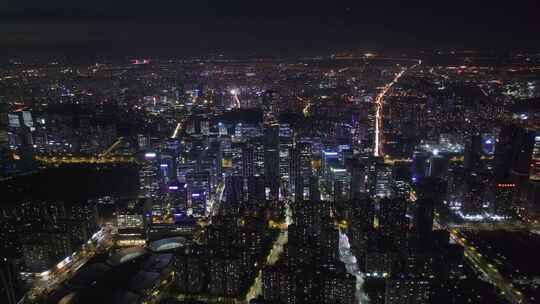 济南CBD汉峪金谷城市夜景