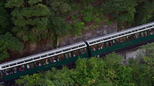香港山顶缆车航拍视频旅游景点视频素材模板下载