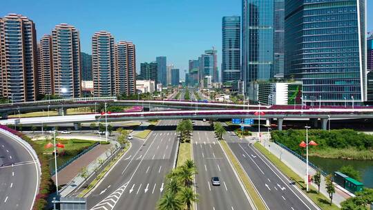 横琴道路横琴空境珠海粤港澳