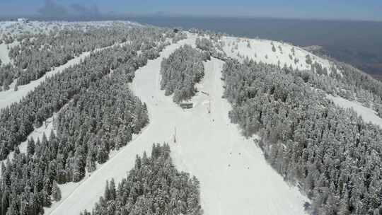 冬季，滑雪场，雪，斜坡