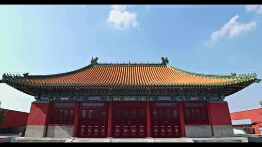 北京隆福寺古建筑视频素材模板下载