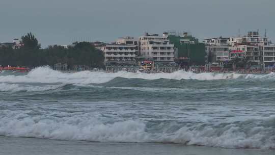 三亚海棠湾冲浪区航拍