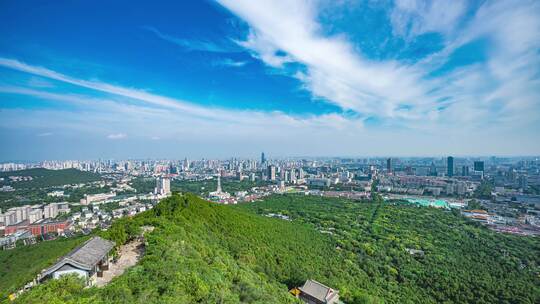 济南千佛山顶俯视市区延时8K