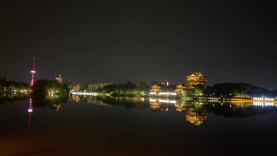 江苏泰州城市景观夜景  4k