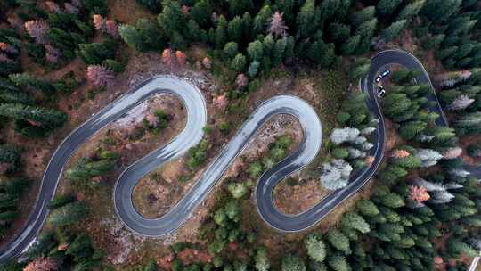 森林山地盘山公路