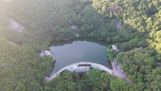 泉州清源山天湖航拍福建5a级景区旅游景点视频素材模板下载