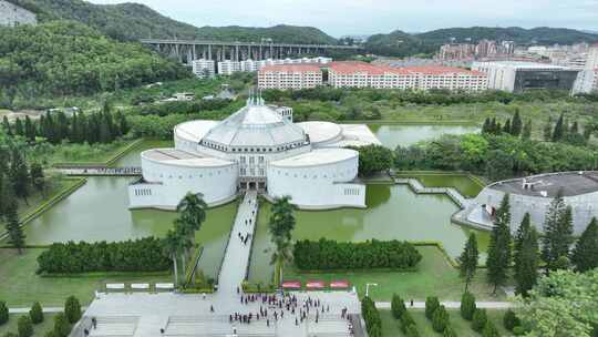 东莞虎门海战博物馆航拍旅游景点建筑风光