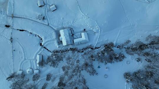 新疆和木冬季雪景视频素材模板下载