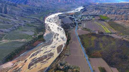 青海同德美丽新农村乡村4K航拍