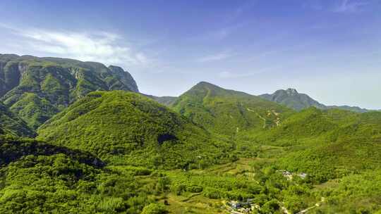 4K延时航拍河南登封市嵩山风光