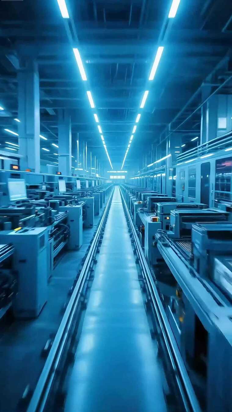 工厂内部自动化生产线