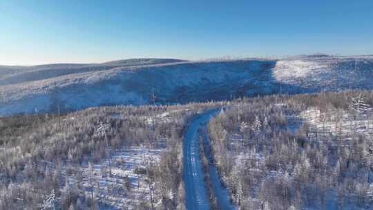 林海雪原雾凇4k合集视频素材模板下载