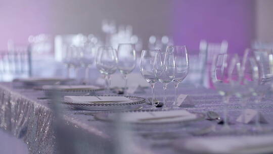 豪华装饰餐桌婚宴视频素材模板下载