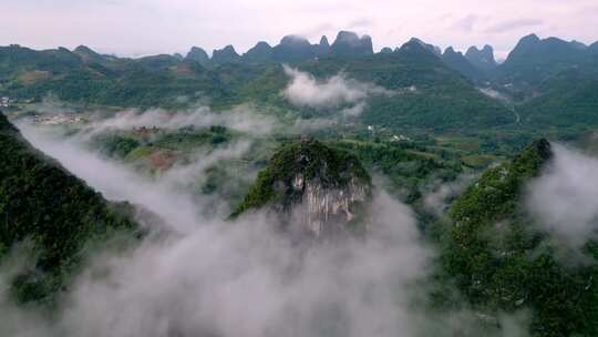 航拍桂林漓江自然山水风光