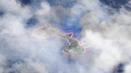 甘肃区位地图-写实地形