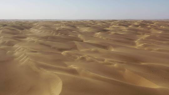 航拍新疆塔里木盆地塔克拉玛干沙漠风光视频素材模板下载