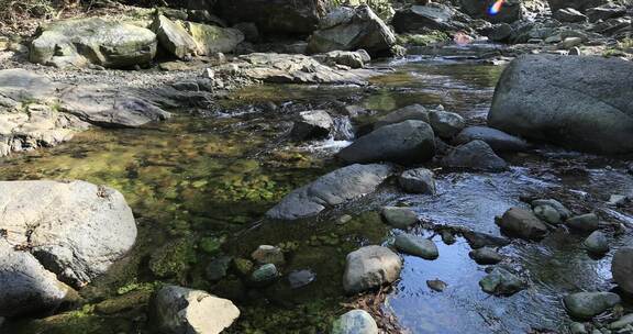 山涧岩石溪流 浙东小九寨